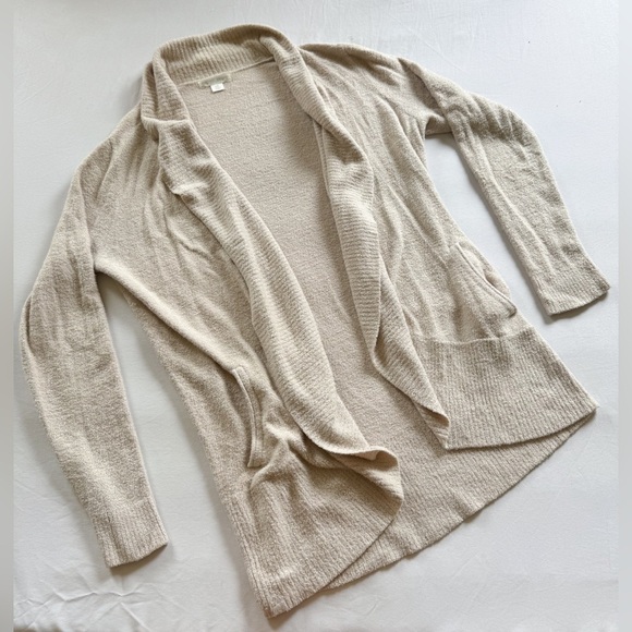 Barefoot Dreams- Cozy Cream Open-Front Cardigan Sweater size L/XL - Picture 1 of 5